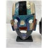 Image 2 : Abalone And Onyx Stone Mask And A Mayan Abalone Shell Inlay Face Mask, Both Masks in Excellent Shape