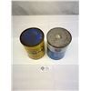 Image 2 : 2 Vintage Full Oil Cans, Pennzoil And Chevron Motor Oil Can
