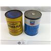 Image 3 : 2 Vintage Full Oil Cans, Pennzoil And Chevron Motor Oil Can