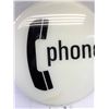 Image 2 : Vintage Plastic 24" Diameter Phone Sign