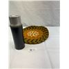 Image 1 : Vintage Hooked Mat And Vintage Thermos