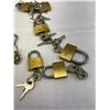 Image 2 : Lot Of Miniature Brass Padlocks With Keys