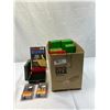 Image 1 : Nice Box Lot Of Plastic Ammo Boxes, Books, Etc.