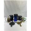 Image 1 : Vintage Decorative Kitchen Lot of Mugs, Canisters, Trivet And Brass Lobster Spoon Holder