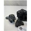 Image 2 : Nice Decorative Carved Lot Of Buffalo, Beavers And Seal