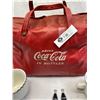Image 5 : Vintage Leather Coca-Cola Carrying Bag Plus Cups And Pencils