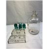 Image 1 : Nice Vintage Glass Lot Of Insulators, Inkwells, Etc.