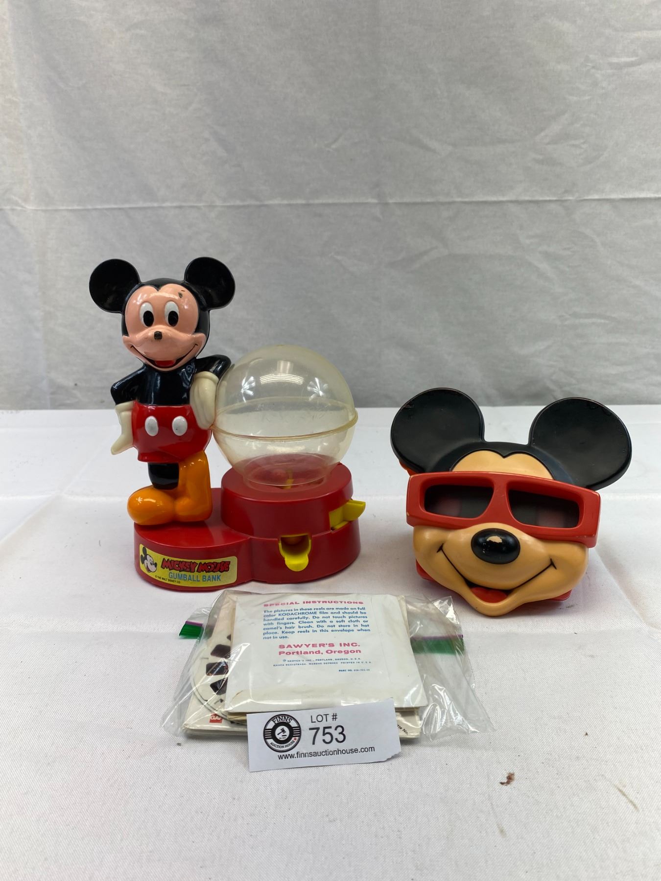 Vintage Mickey Mouse Gumball Machine With Mickey Mouse Viewfinder With ...