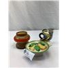Image 1 : Vintage Mid Century Modern Collectible Lot, Hand Painted Candle Stick Holders And Occupied Japan Wal