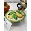 Image 2 : Vintage Mid Century Modern Collectible Lot, Hand Painted Candle Stick Holders And Occupied Japan Wal