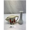 Image 1 : Vintage Lord Nelson Pottery Shaving Mug And Vintage Milk Glass Vase