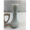 Image 3 : Vintage Lord Nelson Pottery Shaving Mug And Vintage Milk Glass Vase