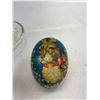 Image 4 : Vintage Depression Glass Spoon Rest Plus 1920's Paper Mache German Easter Egg With Contents