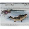 Image 2 : LIMOGES FRANCE FISH SET ten pieces, hand pain