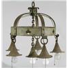 Image 1 : ARTS & CRAFTS IRON CHANDELIER with copper lig
