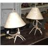 Image 1 : PAIR OF ANTLER TABLE LAMPS 24" high, contempo