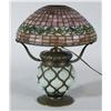 Image 1 : TIFFANY STYLE LEADED GLASS TABLE LAMP with op