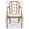 Image 1 : REGENCY STENCIL DECORATED ARM CHAIR circa 181