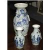 Image 1 : GROUP OF 3 CANTON VASES, 17" high and 9 1/2"