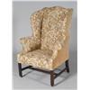 Image 1 : CHIPPENDALE WINGBACK ARMCHAIR 45" high, 32" w