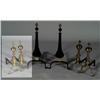 Image 1 : PAIR OF WHITTINGHAM ANDIRONS, unsigned, 19" h