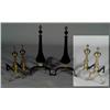 Image 1 : PAIR OF FEDERAL URN TOP ANDIRONS, 20" high, c