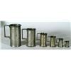 Image 1 : SET OF 6 GRADUATED PEWTER MEASURES, 2"-7" hig