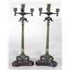 Image 1 : PAIR OF FRENCH EMPIRE STYLE BRONZE CANDELABRA
