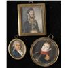 Image 1 : GROUP OF 3 FRENCH MILITARY PORTRAIT MINATURES