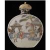 Image 2 : CHINESE PORCELAIN SNUFF BOTTLE with ivory cap
