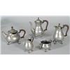 Image 1 : LIBERTY TUDRIC PEWTER TEA SET, 5 pieces, larg