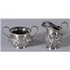Image 1 : AMERICAN STERLING REPOUSSE CREAMER AND SUGAR,