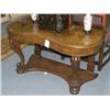 Image 1 : ENGLISH VICTORIAN BURL WALNUT CONSOLE TABLE w