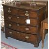 Image 1 : REGENCY MAHOGANY BOW FRONT CHEST, 41" wide, 3