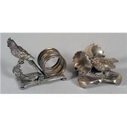 VICT SILVERPLATE NAPKIN RINGS Large Sparrow,