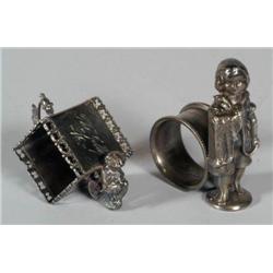 VICT SILVERPLATE NAPKIN RINGS Small Cherub at