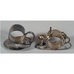 VICT SILVERPLATE NAPKIN RINGS Lily Pad, Wilco