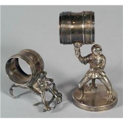 VICT SILVERPLATE NAPKIN RINGS Frog in Bathing