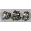 Image 1 : VICT SILVERPLATE NAPKIN RINGS THREE: Floral,
