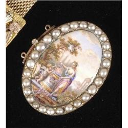 HAND PAINTED BRACELET CLASP, with classical s