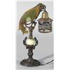 Image 1 : FIGURAL CAST IRON PARROT LAMP, 15" high with