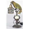 Image 2 : FIGURAL CAST IRON PARROT LAMP, 15" high with