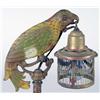 Image 3 : FIGURAL CAST IRON PARROT LAMP, 15" high with