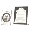 Image 1 : 1 PAIR OF LINCOLN MEMORIAL CARDS,largest 4 1/