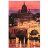 Image 1 : Howard Behrens (1933-2014), "Sunset Over St. Peter's" Limited Edition Hand Embel