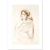Image 1 : "Leona and Baby" Limited Edition Lithograph by Edna Hibel, Numbered and Hand Sig