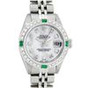 Rolex Ladies Stainless Steel Mother Of Pearl Diamond 26MM Datejust Wristwatch