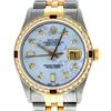 Rolex Mens 2T Mother Of Pearl Diamond & Ruby Datejust Wristwatch 36MM