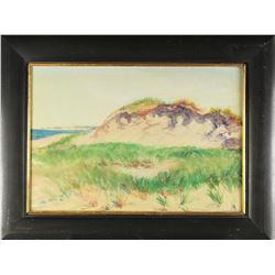 Signed Sand Dune Painting, Oil/Board