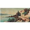 Image 2 : Mediterranean Seaside Landscape, Oil on Canvas